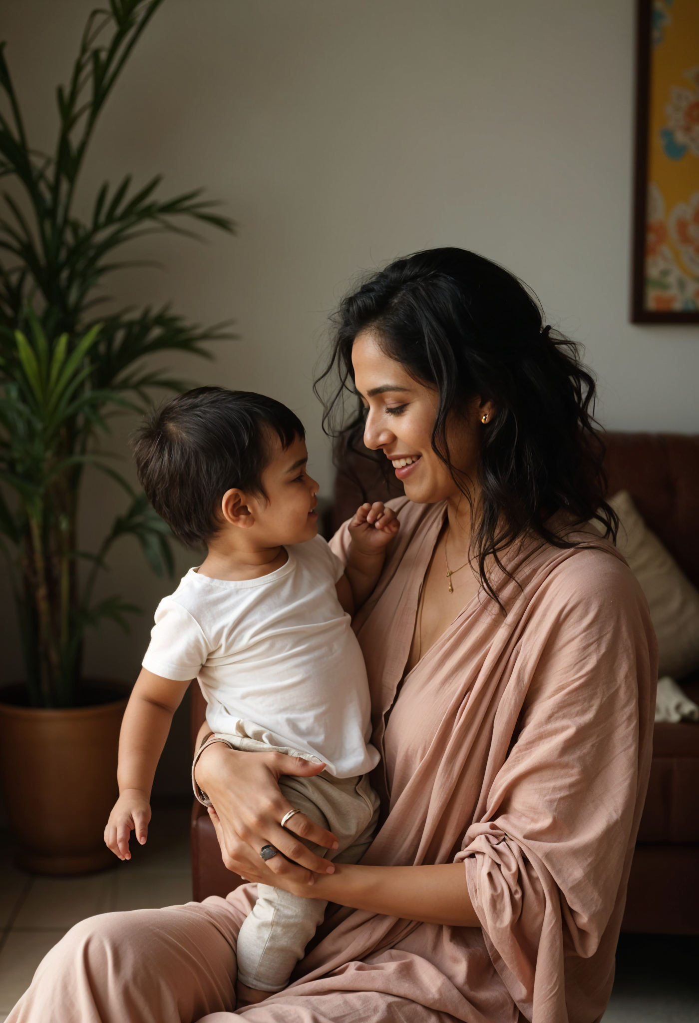 Parent reading articles about baby care