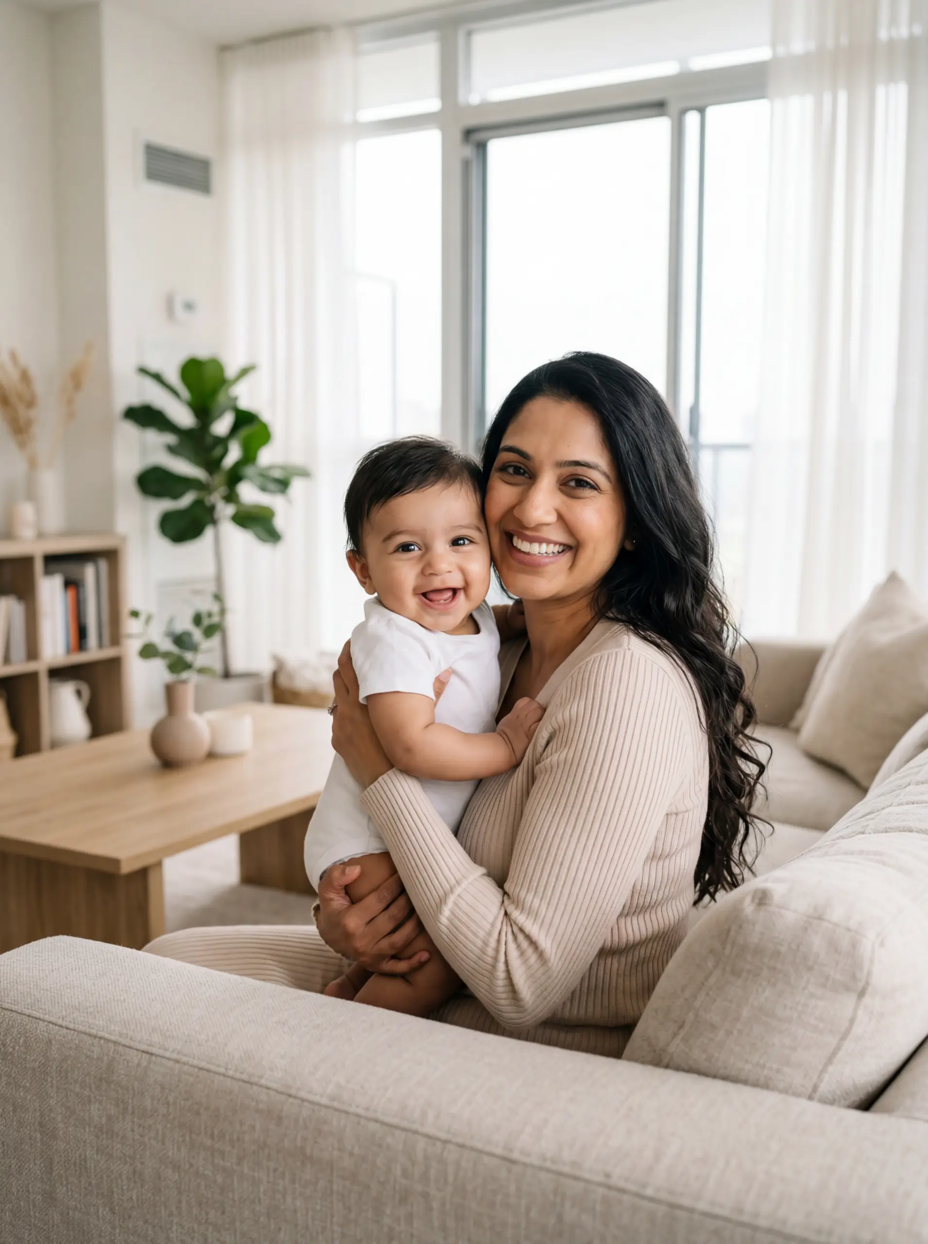 Parent carrying baby