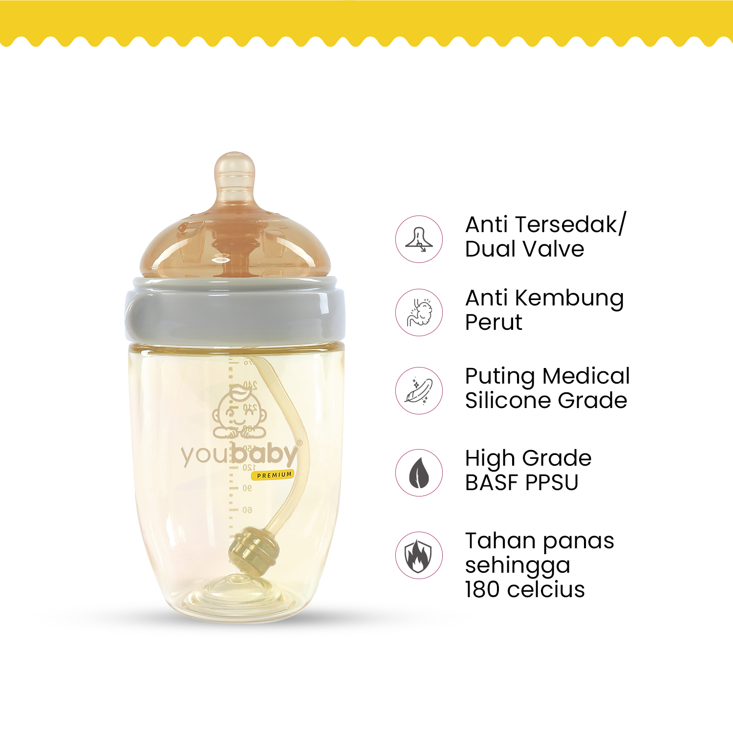 Premium Feeding Bottle 300ml - Image 3