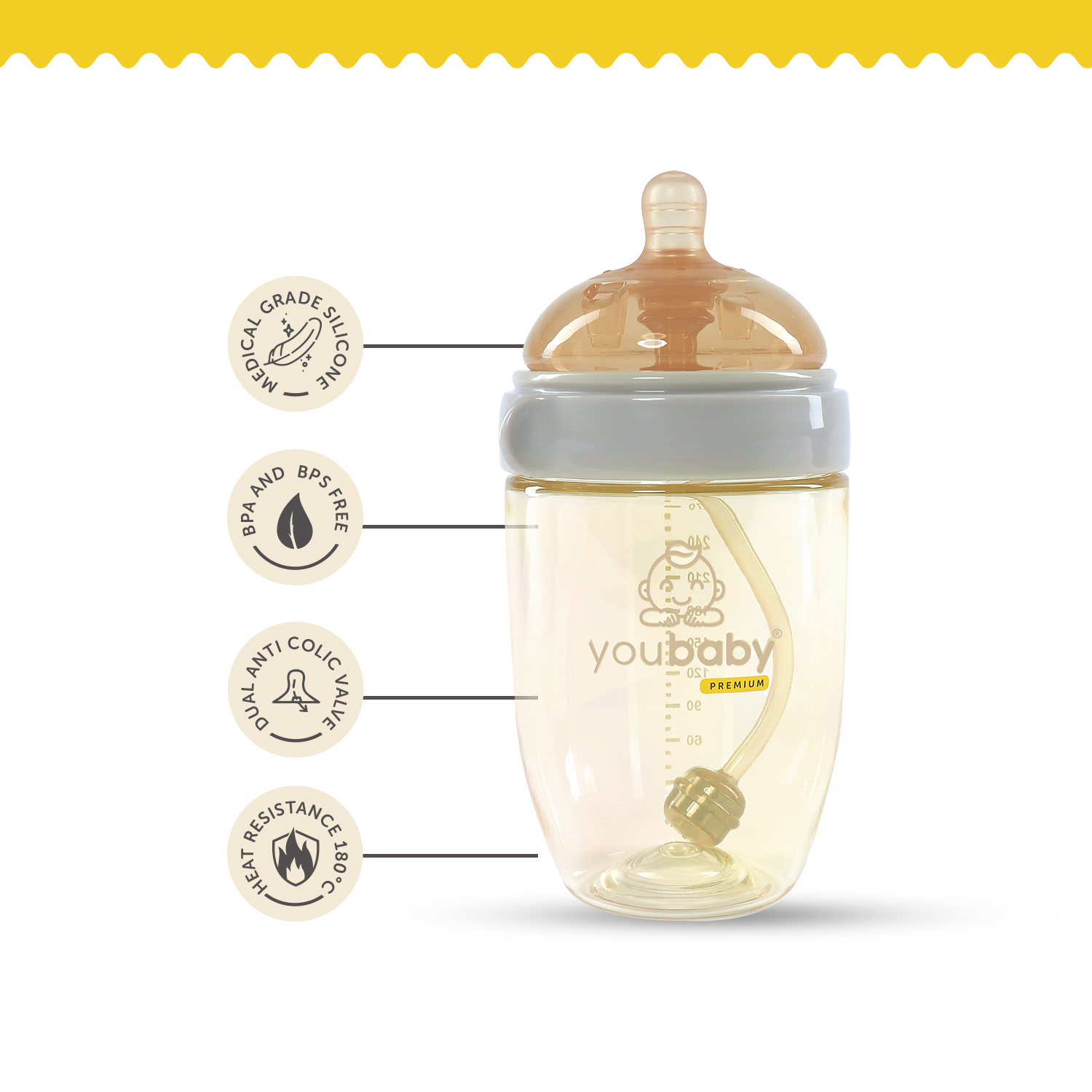 Premium Feeding Bottle 300ml - Image 2