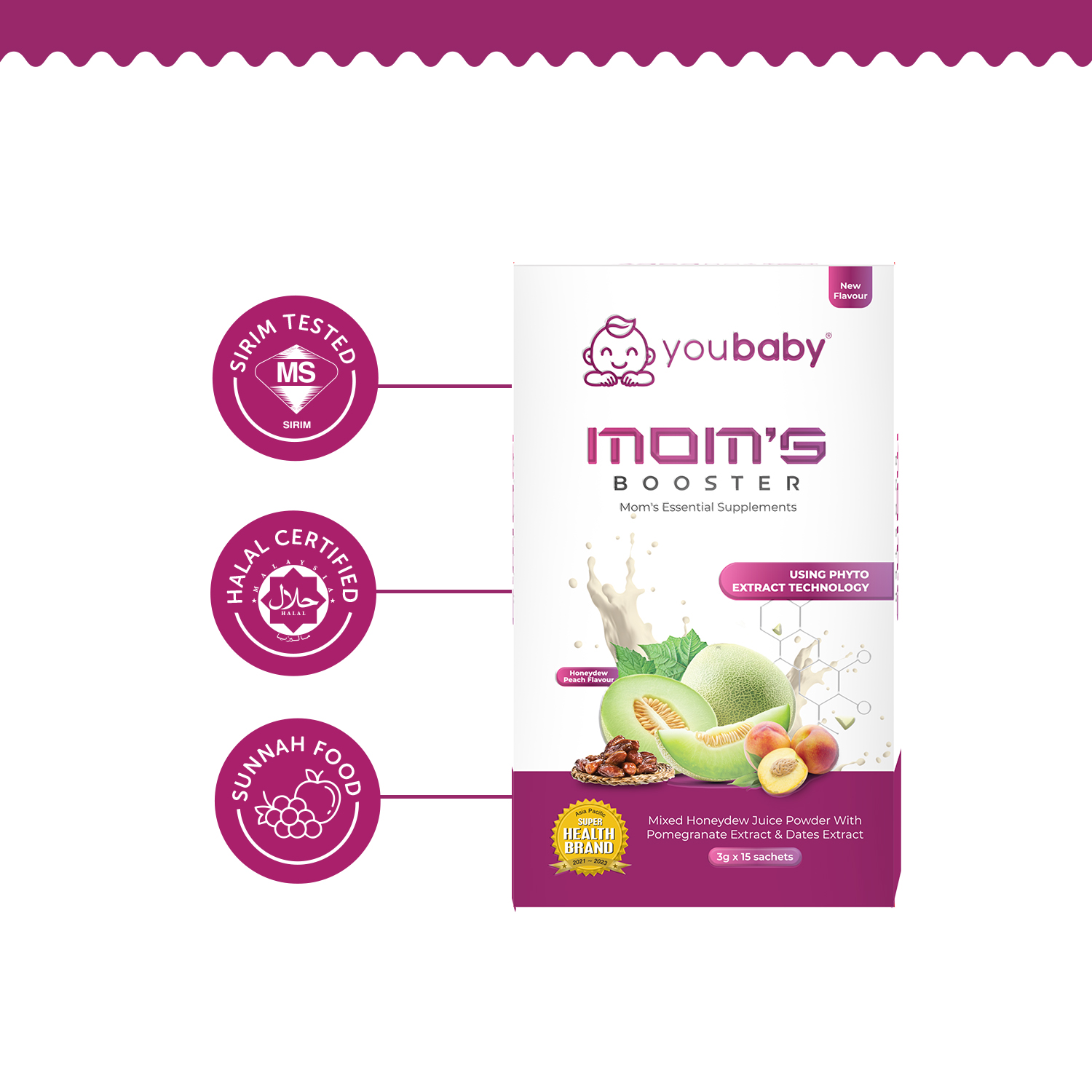 Mom's Booster Honeydew Peach - Image 2